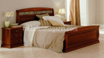 Поръчкова спалня с нестандартна табла в горната част, цвят - кестен  